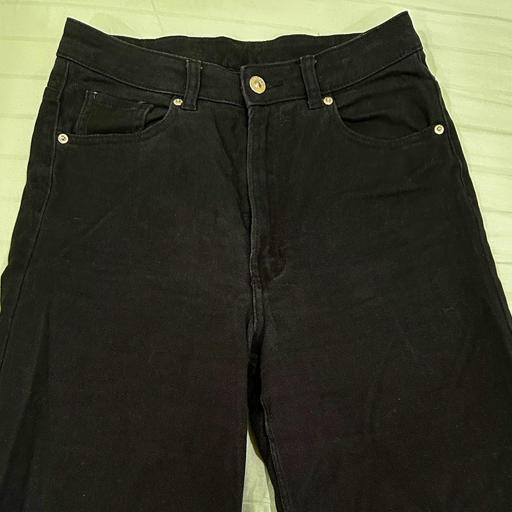 H&M Black Wide Leg Jeans
